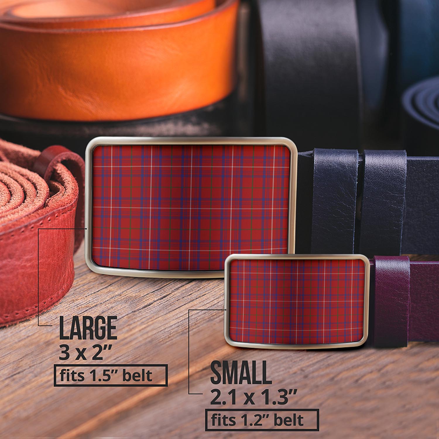 Rose Tartan Belt Buckles - Tartan Vibes Clothing