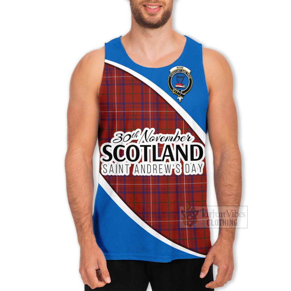 Tartan Vibes Clothing Rose Family Crest Tartan Men's Tank Top Celebrate Saint Andrew's Day in Style