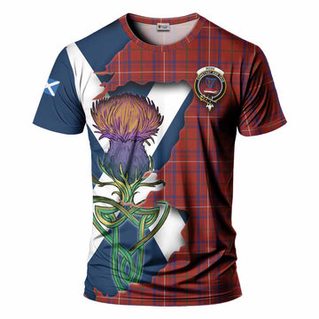 Rose Tartan Family Crest T-Shirt Scottish Thistle Celtic Inspired