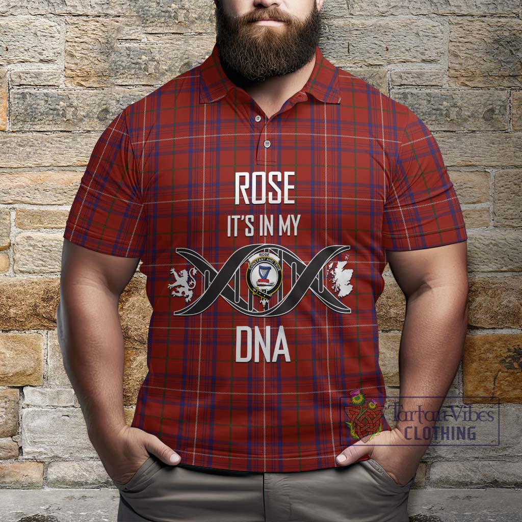 Tartan Vibes Clothing Rose Tartan Polo Shirt with Family Crest DNA In Me Style