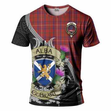 Rose Tartan Family Crest T-Shirt Lion Rampant Royal Thistle Shield Celtic Inspired