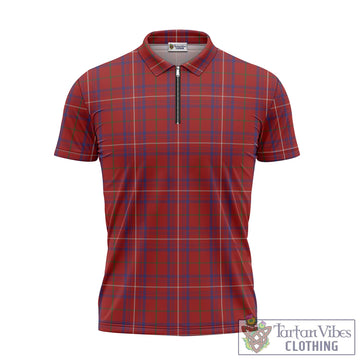 Rose Tartan Zipper Polo Shirt