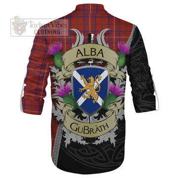 Rose Tartan Family Crest Ghillie Kilt Shirt Lion Rampant Royal Thistle Shield Celtic Inspired