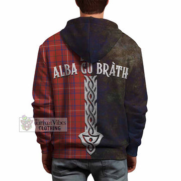 Rose Tartan Family Crest Hoodie Alba Gu Brath Be Brave Lion Ancient Style