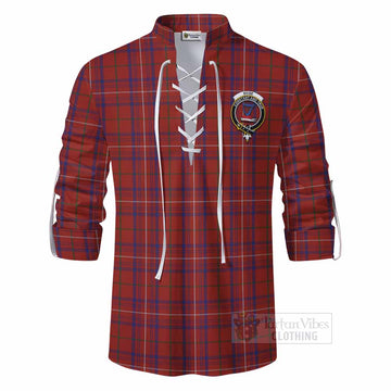 Rose Tartan Ghillie Kilt Shirt with Family Crest DNA In Me Style