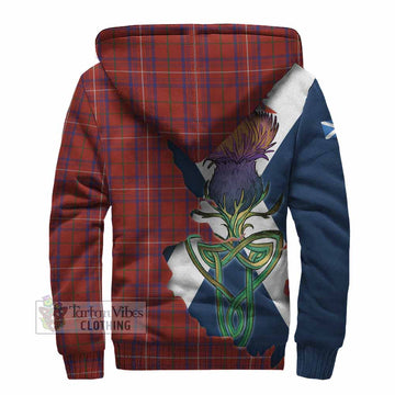 Rose Tartan Family Crest Sherpa Hoodie Scottish Thistle Celtic Inspired - Tartan Vibes Clothing