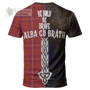 Rose Tartan Family Crest T-Shirt Alba Gu Brath Be Brave Lion Ancient Style