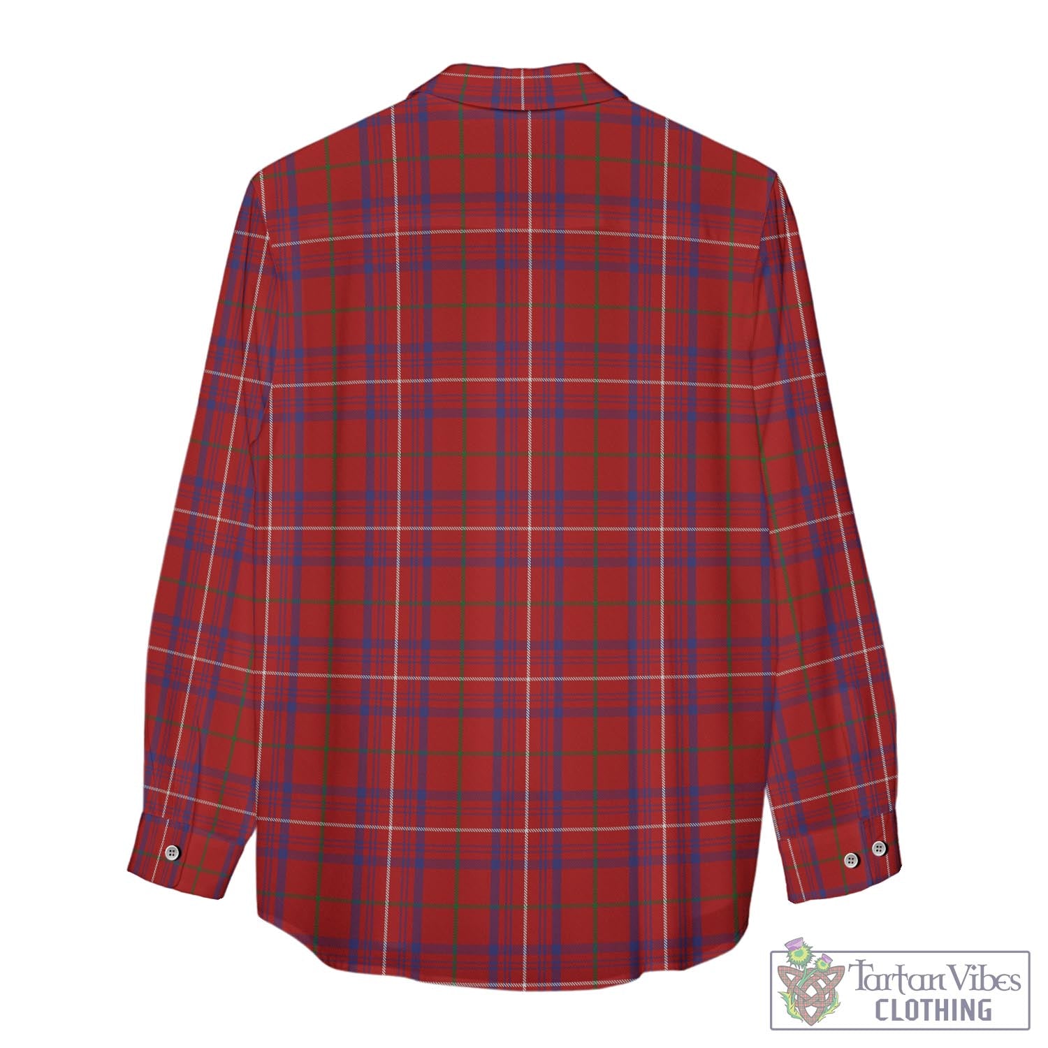 Tartan Vibes Clothing Rose Tartan Womens Casual Shirt with Family Crest