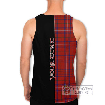 Rose Tartan Men's Tank Top with Family Crest and Half Of Me Style