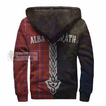 Rose Tartan Family Crest Sherpa Hoodie Alba Gu Brath Be Brave Lion Ancient Style