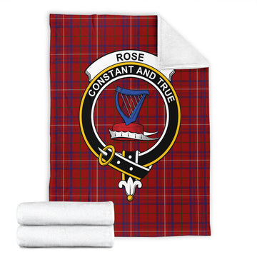 Rose Tartan Blanket with Family Crest