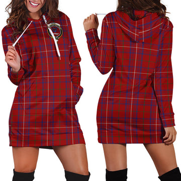 Rose Tartan Hoodie Dress with Family Crest