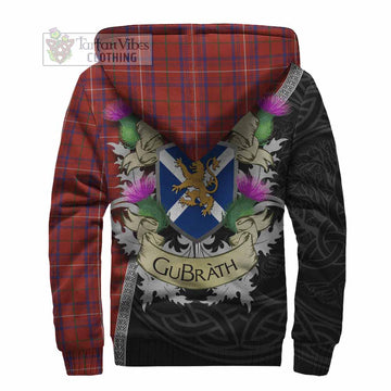 Rose Tartan Family Crest Sherpa Hoodie Lion Rampant Royal Thistle Shield Celtic Inspired