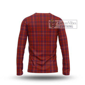 Rose Tartan Long Sleeve T-Shirt with Family Crest DNA In Me Style