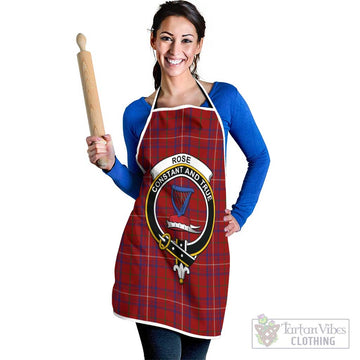 Rose Tartan Apron with Family Crest