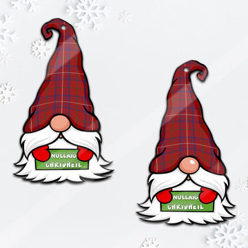 Rose Gnome Christmas Ornament with His Tartan Christmas Hat