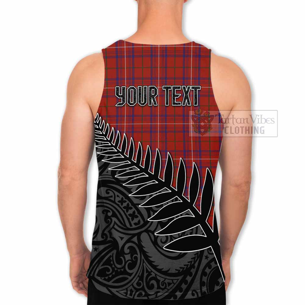 Tartan Vibes Clothing Rose Crest Tartan Men's Tank Top with New Zealand Silver Fern Half Style