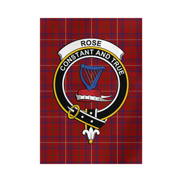 Rose Tartan Garden Flag with Family Crest - Tartan Vibes Clothing