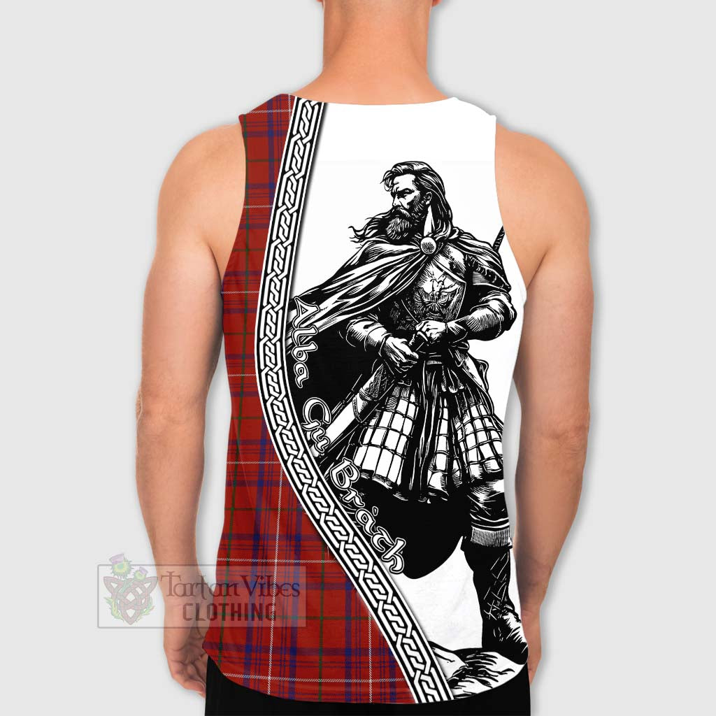 Tartan Vibes Clothing Rose Tartan Clan Crest Men's Tank Top with Highlander Warrior Celtic Style