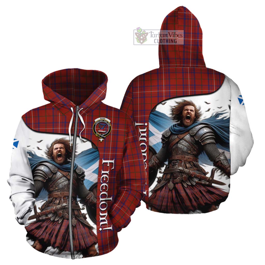 Tartan Vibes Clothing Rose Crest Tartan Cotton Hoodie Inspired by the Freedom of Scottish Warrior