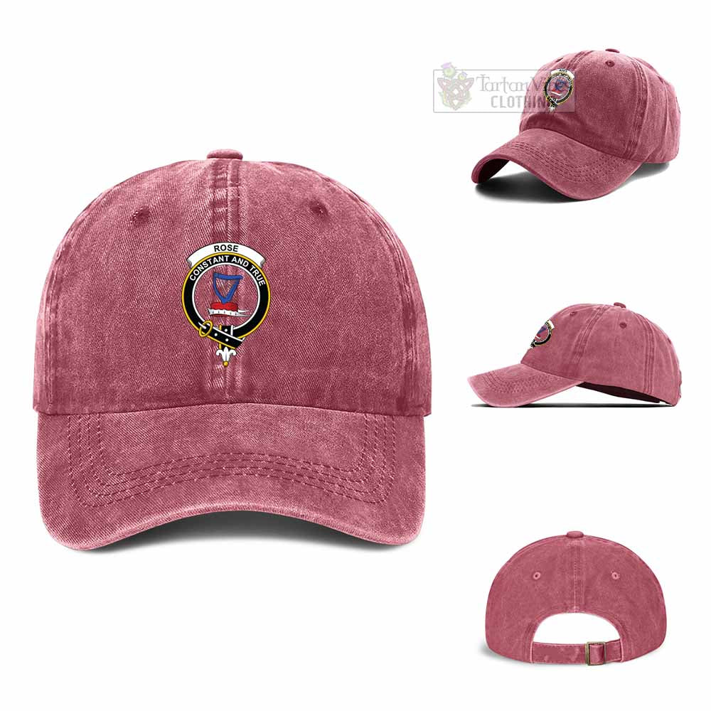 Tartan Vibes Clothing Rose Clan Crest Denim Classic Cap