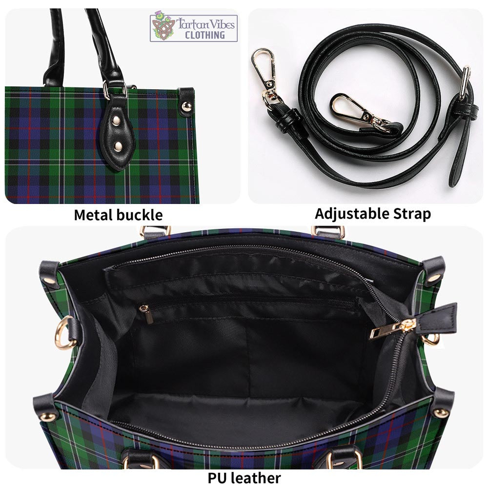 Tartan Vibes Clothing Rose Hunting Tartan Luxury Leather Handbags