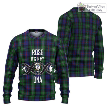 Rose Hunting Tartan Ugly Sweater with Family Crest DNA In Me Style