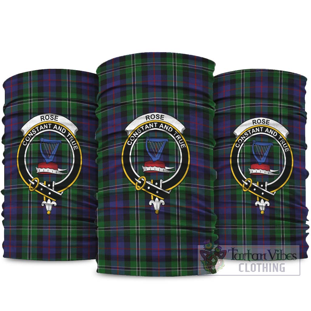 Rose Hunting Tartan Neck Gaiters, Tartan Bandanas, Tartan Head Band with Family Crest