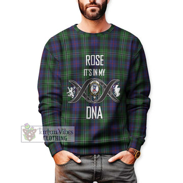 Rose Hunting Tartan Sweatshirt with Family Crest DNA In Me Style