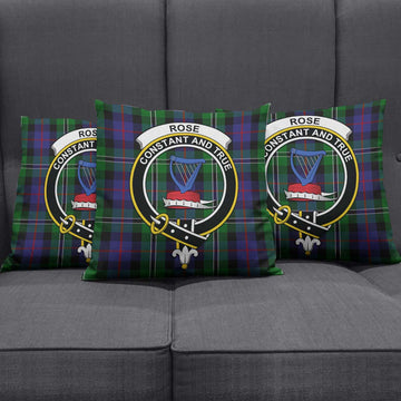 Rose Hunting Tartan Pillow Cover with Family Crest