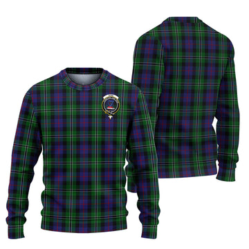 Rose Hunting Tartan Ugly Sweater with Family Crest