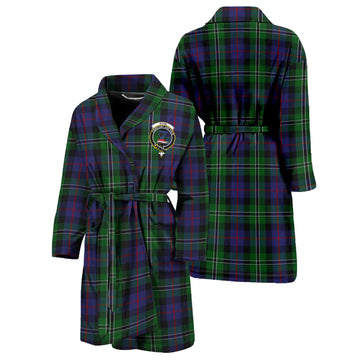 Rose Hunting Tartan Bathrobe with Family Crest