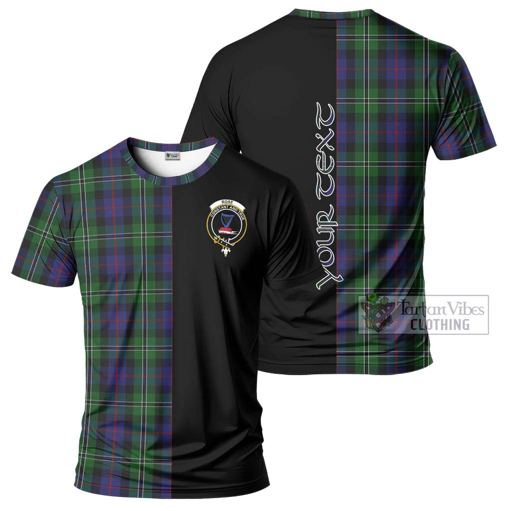 Rose Hunting Tartan T-Shirt with Family Crest and Half Of Me Style Kid's Shirt - Tartanvibesclothing Shop