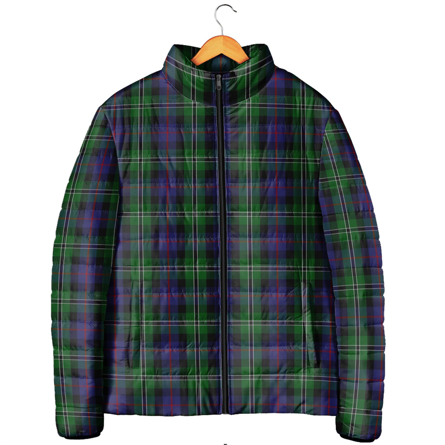 Rose Hunting Tartan Padded Jacket Men's Padded Jacket - Tartan Vibes Clothing