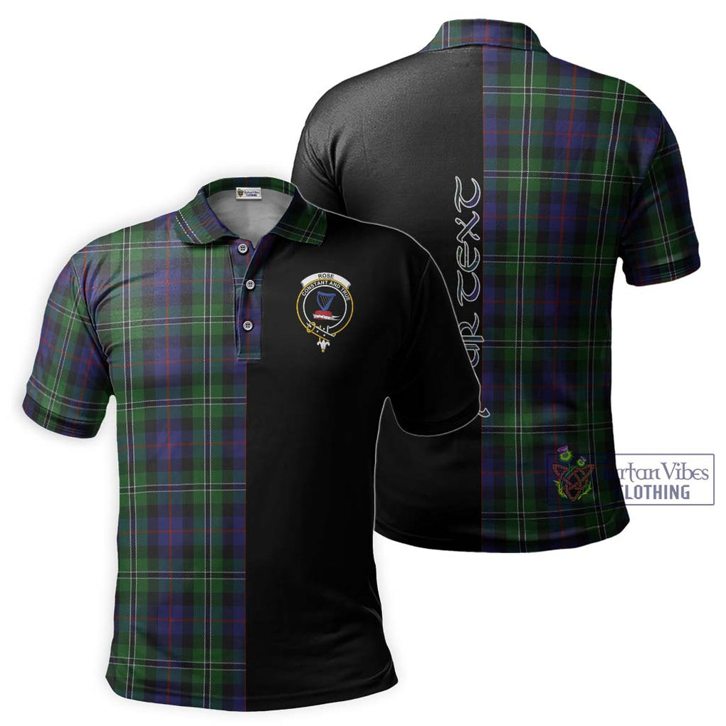 Rose Hunting Tartan Polo Shirt with Family Crest and Half Of Me Style Kid - Tartanvibesclothing Shop