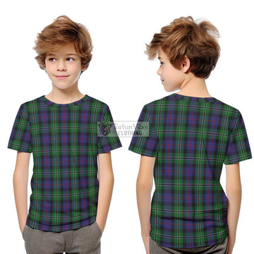 Rose Hunting Tartan Kid T-Shirt