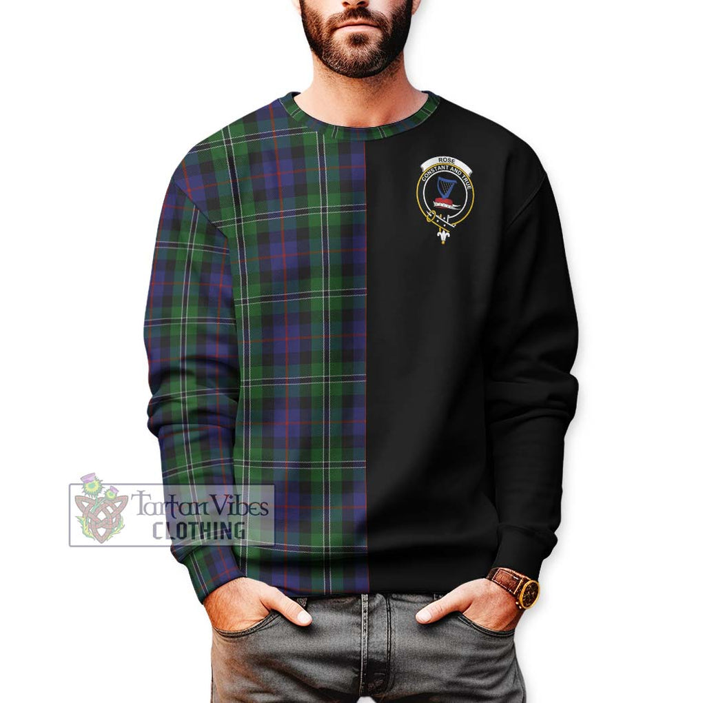 Rose Hunting Tartan Sweatshirt with Family Crest and Half Of Me Style Unisex - Tartanvibesclothing Shop