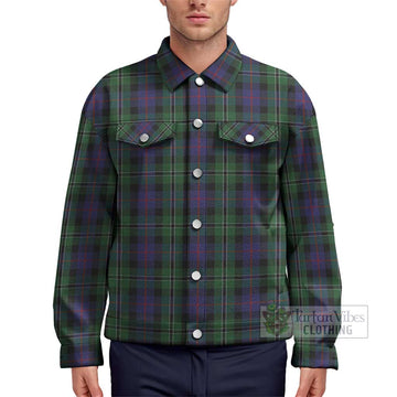 Rose Hunting Tartan Unisex Lapel Cotton Jacket