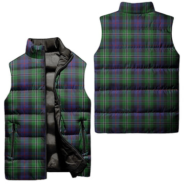 Rose Hunting Tartan Sleeveless Puffer Jacket