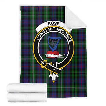 Rose Hunting Tartan Blanket with Family Crest