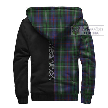 Rose Hunting Tartan Sherpa Hoodie with Family Crest and Half Of Me Style