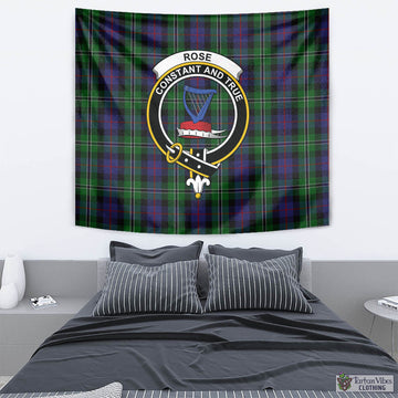 Rose Hunting Tartan Tapestry Wall Hanging and Home Decor for Room with Family Crest