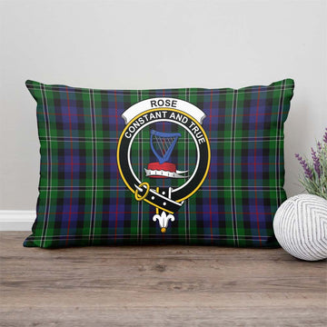 Rose Hunting Tartan Pillow Cover with Family Crest