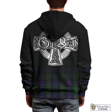 Rose Hunting Tartan Hoodie Featuring Alba Gu Brath Family Crest Celtic Inspired