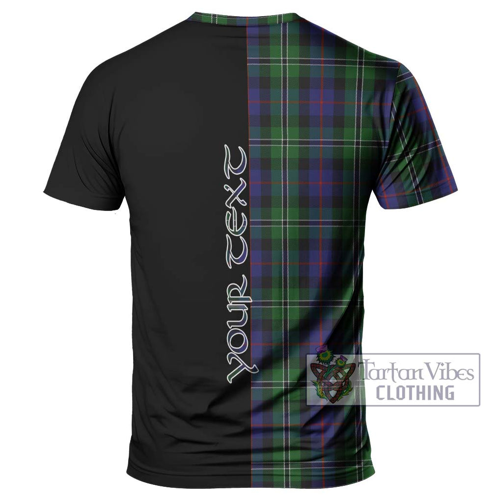 Rose Hunting Tartan T-Shirt with Family Crest and Half Of Me Style - Tartanvibesclothing Shop