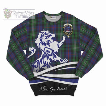 Rose Hunting Tartan Sweatshirt with Alba Gu Brath Regal Lion Emblem