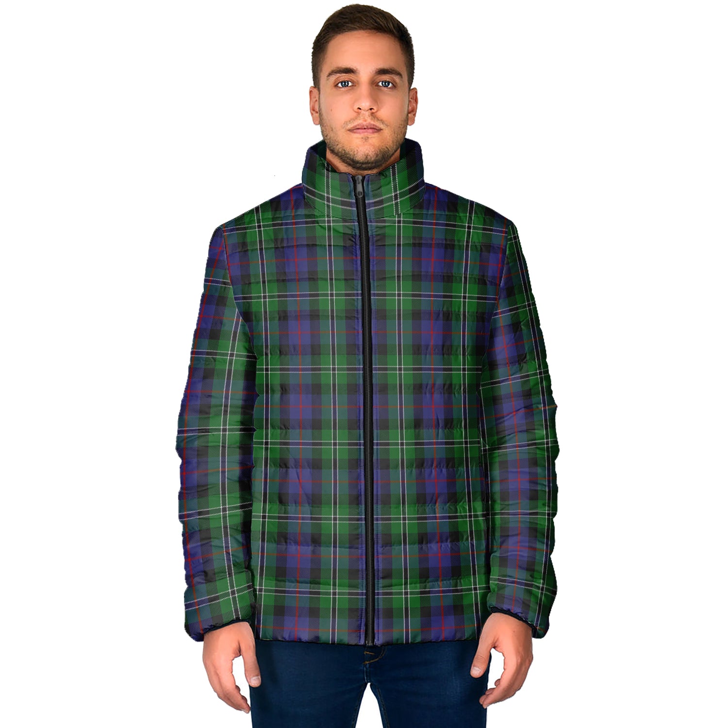 Rose Hunting Tartan Padded Jacket - Tartan Vibes Clothing