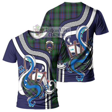 Rose Hunting Tartan T-Shirt with Epic Bagpipe Style