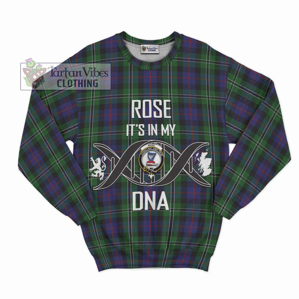 Rose Hunting Tartan Sweatshirt with Family Crest DNA In Me Style - Tartanvibesclothing Shop