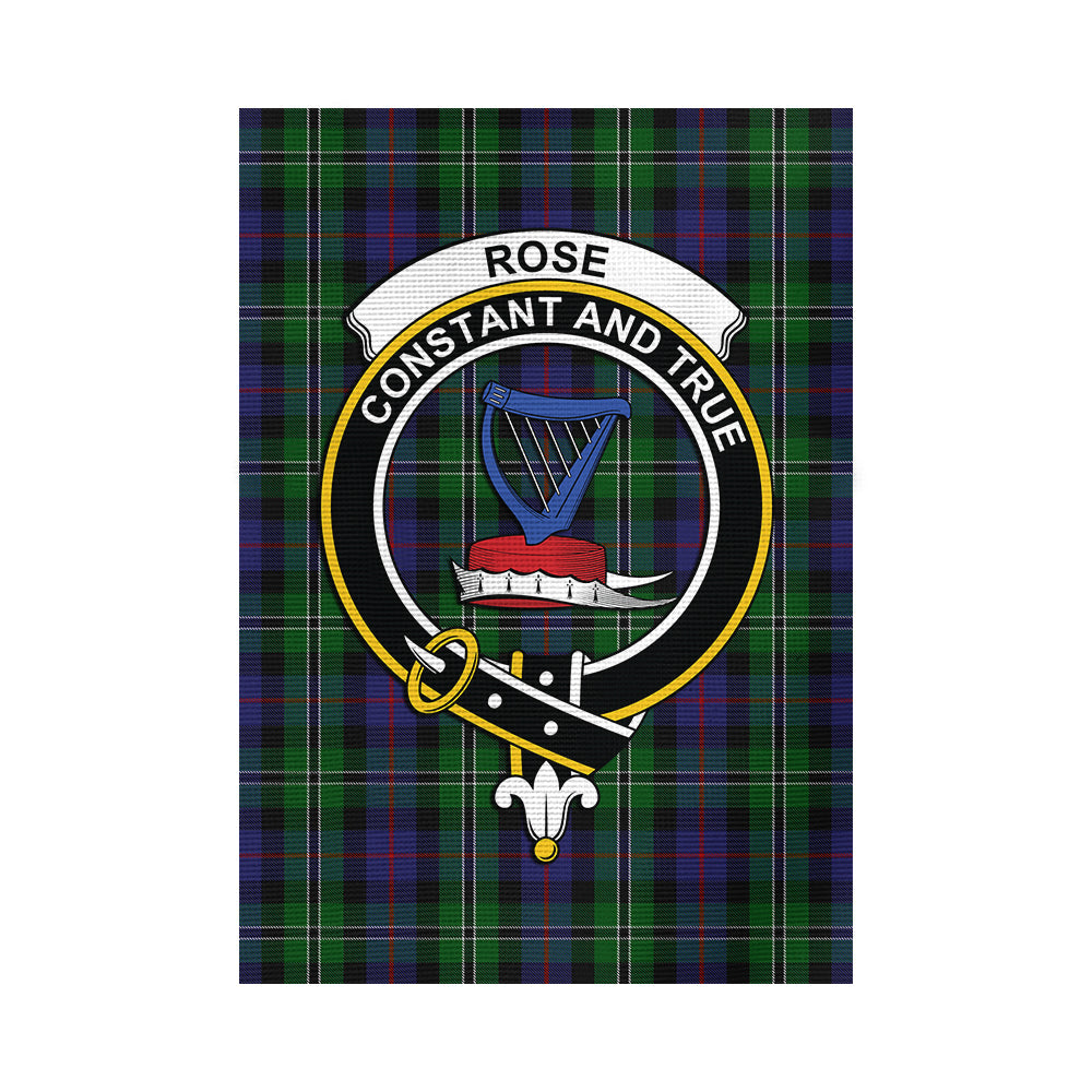 Rose Hunting Tartan Flag with Family Crest - Tartan Vibes Clothing